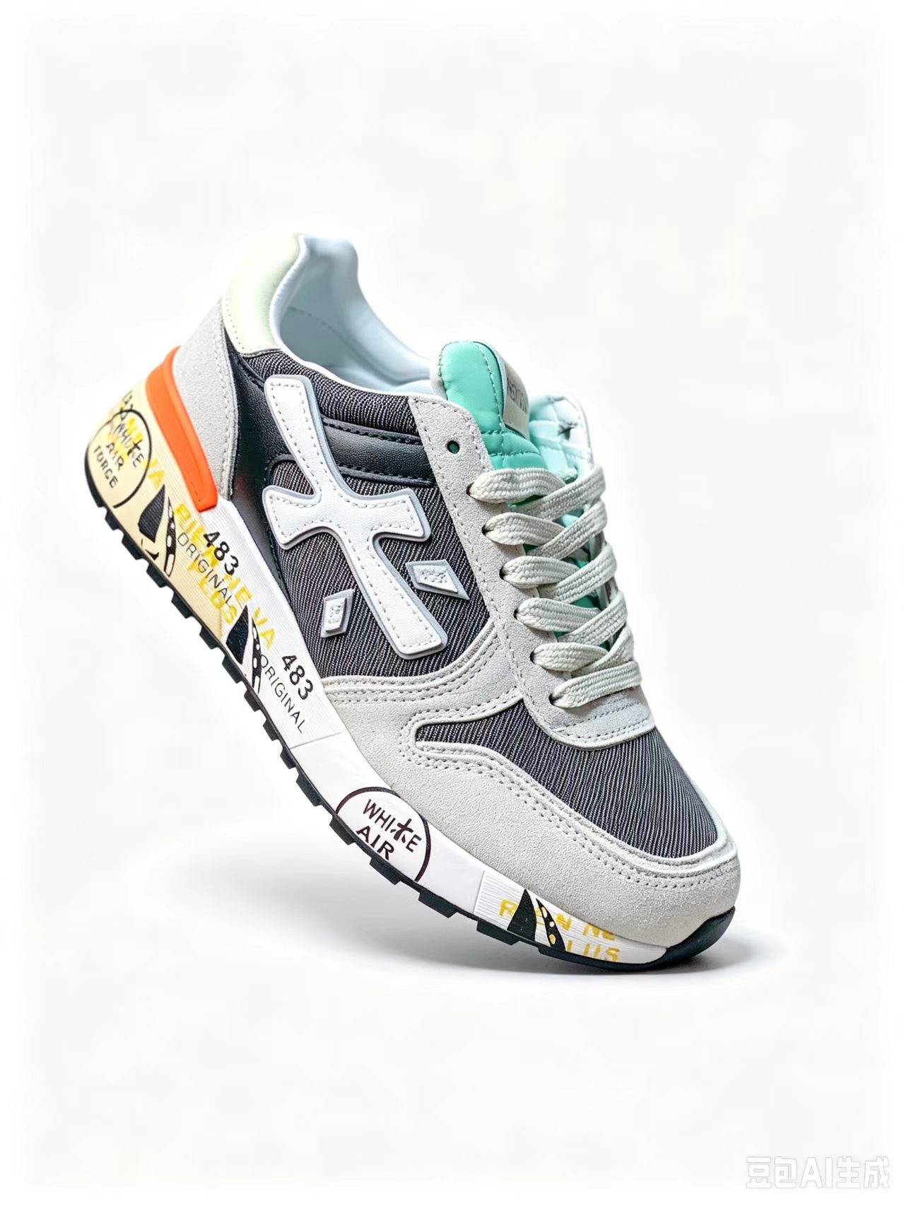 Premiata Retro Low-Top Sneakers | Grey & Black | Suede & Cowhide | EU 38–45
