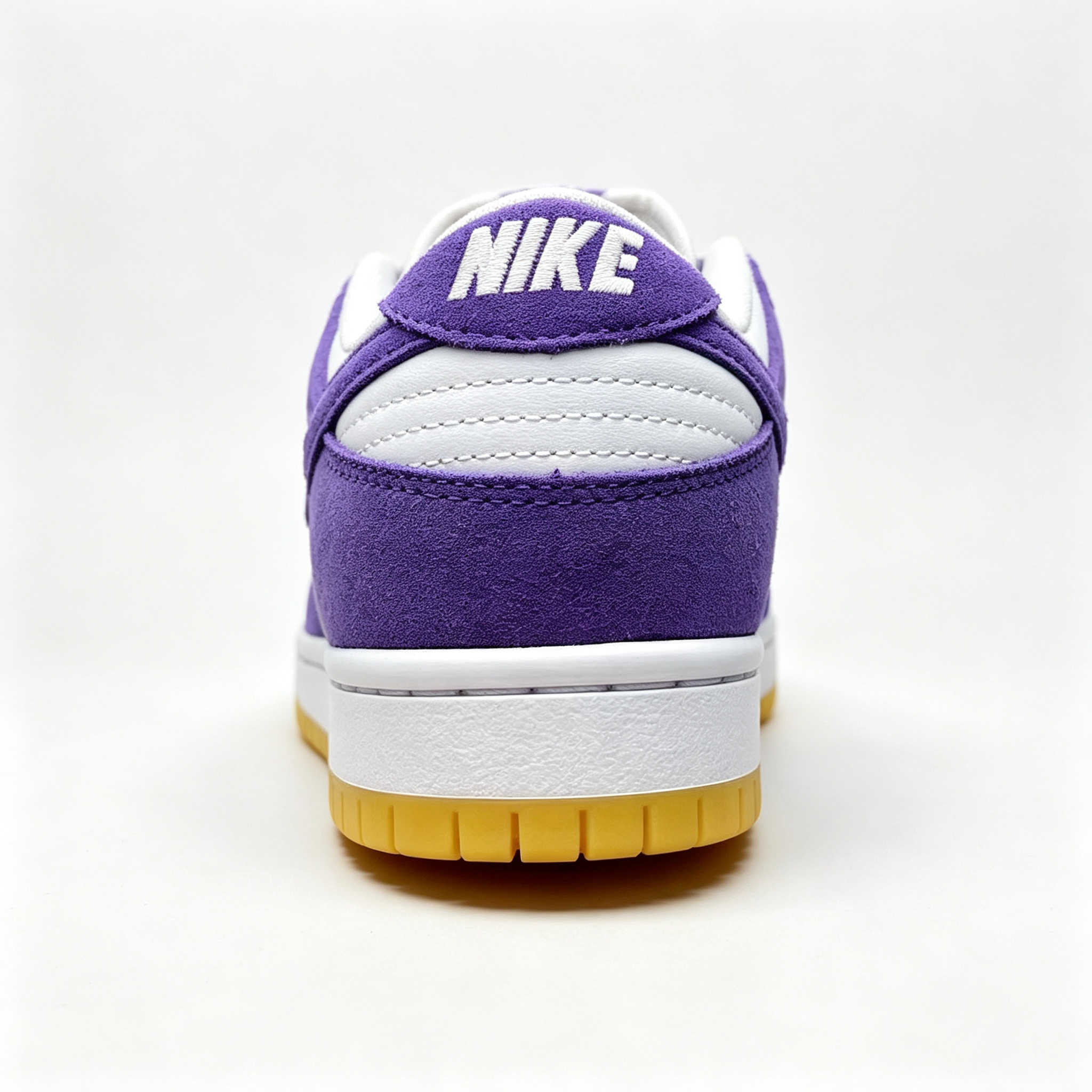 Nike Dunk Low – White & Purple Suede with Gum Sole