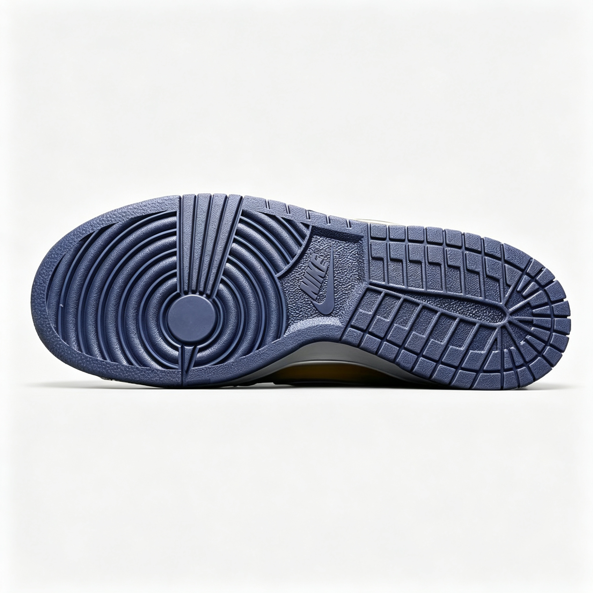Nike Dunk Low Sneakers – Yellow / Navy Blue / Orange | Zip-Tie Tag Detail