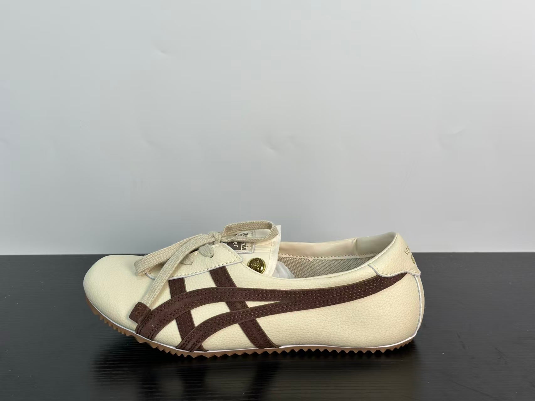 VERSACE × Onitsuka Tiger "Tai-Chi Sakura" Low-Top Sneakers | Cream & Red | Leather & Suede | EU 36–41.5