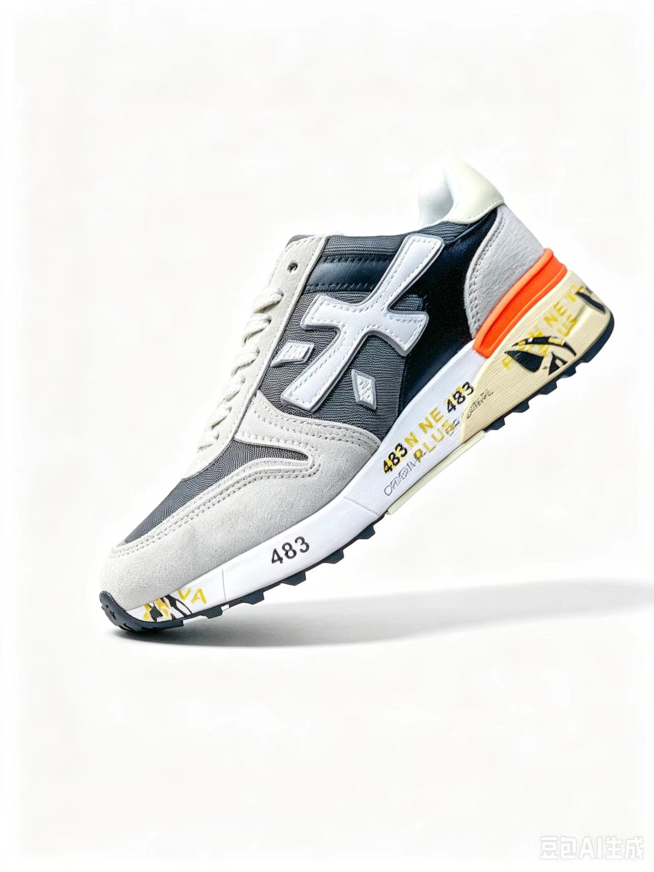 Premiata Retro Low-Top Sneakers | Grey & Black | Suede & Cowhide | EU 38–45